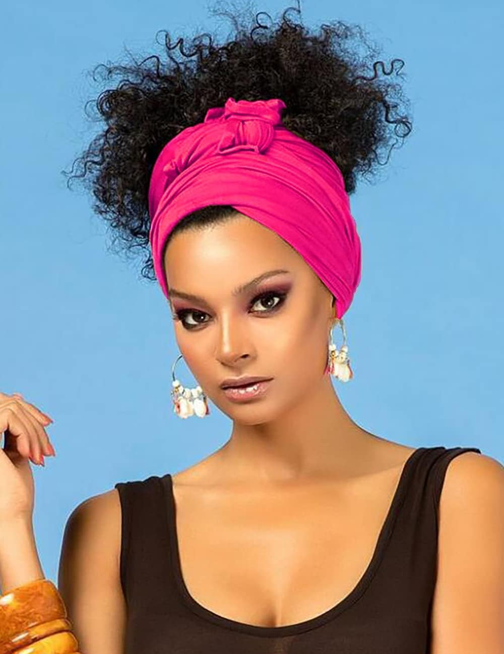 Head Wraps for Black Women Stretch Head Scarf Long African Hair Wraps Turban Hea