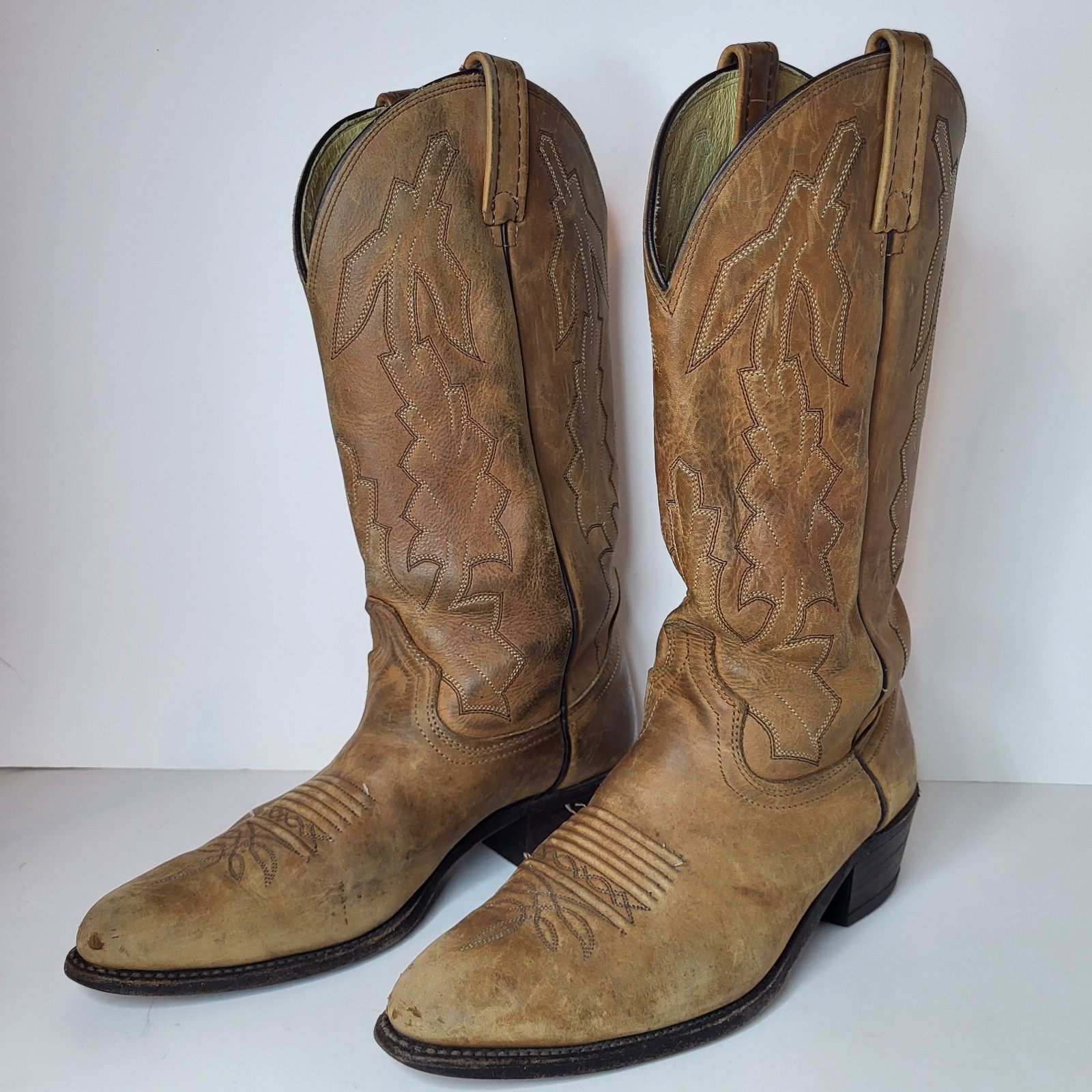 Dan Post Western Brown Leather Cowboy Boots P2551 Mens Size 8.5 EW