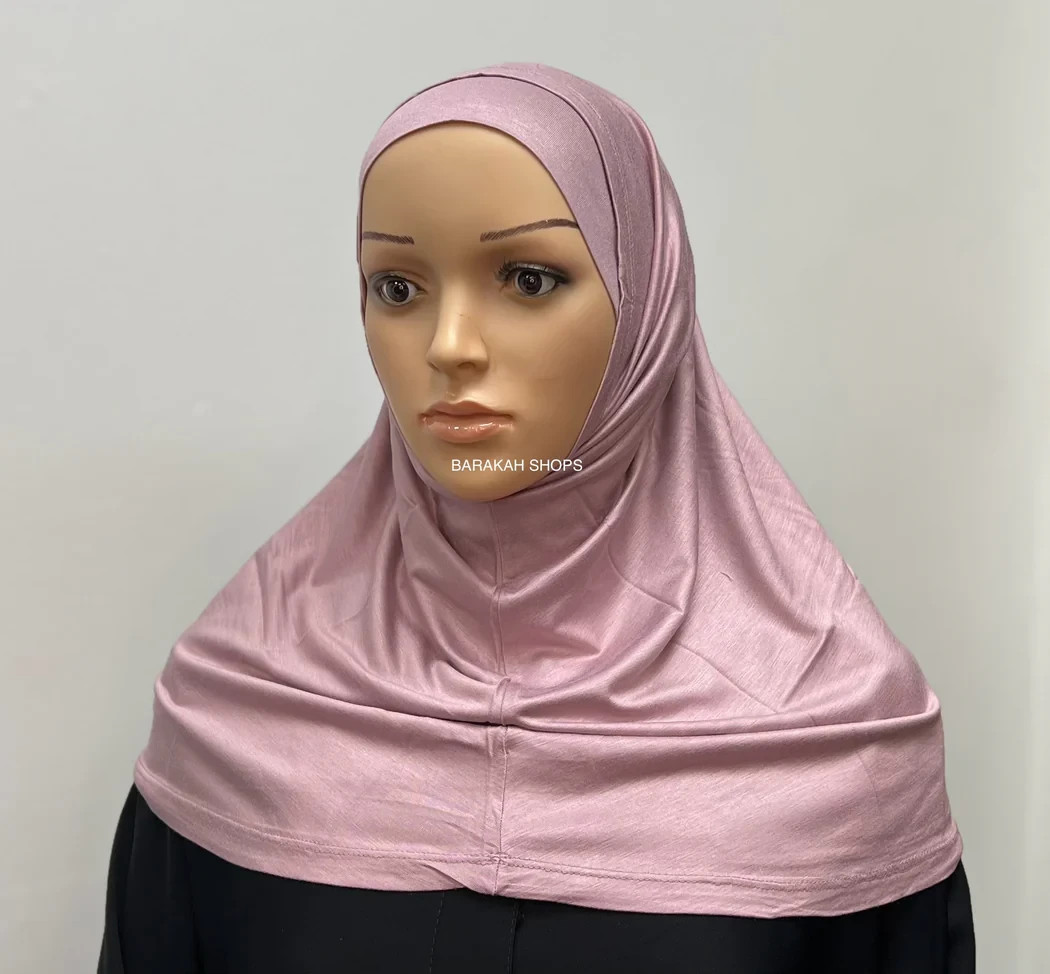 Women’s 2Pc Amira Jersey Instant Hijab Islamic Headscarf Soft 10+ Color ONE SIZE