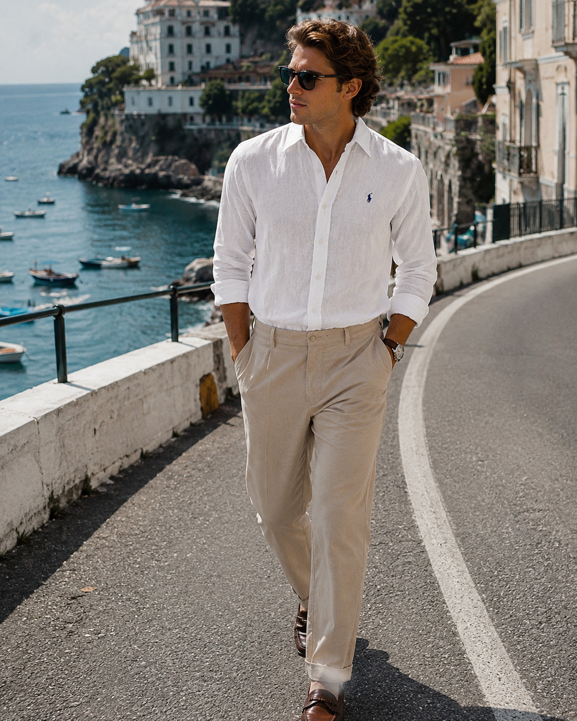 NWT Polo Ralph Lauren Men’s Classic-Fit 100% Linen Shirt Longsleeve WHITE Size M
