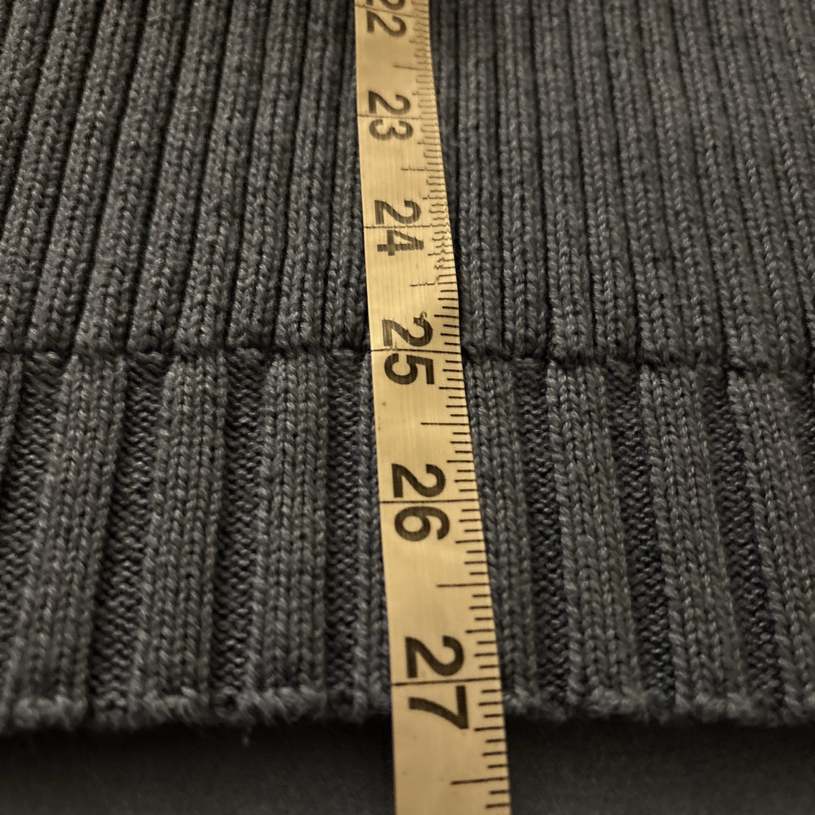 J Peterman Men`s XXL Washed Out Blue Cable Knit Fisherman Heavy Sweater