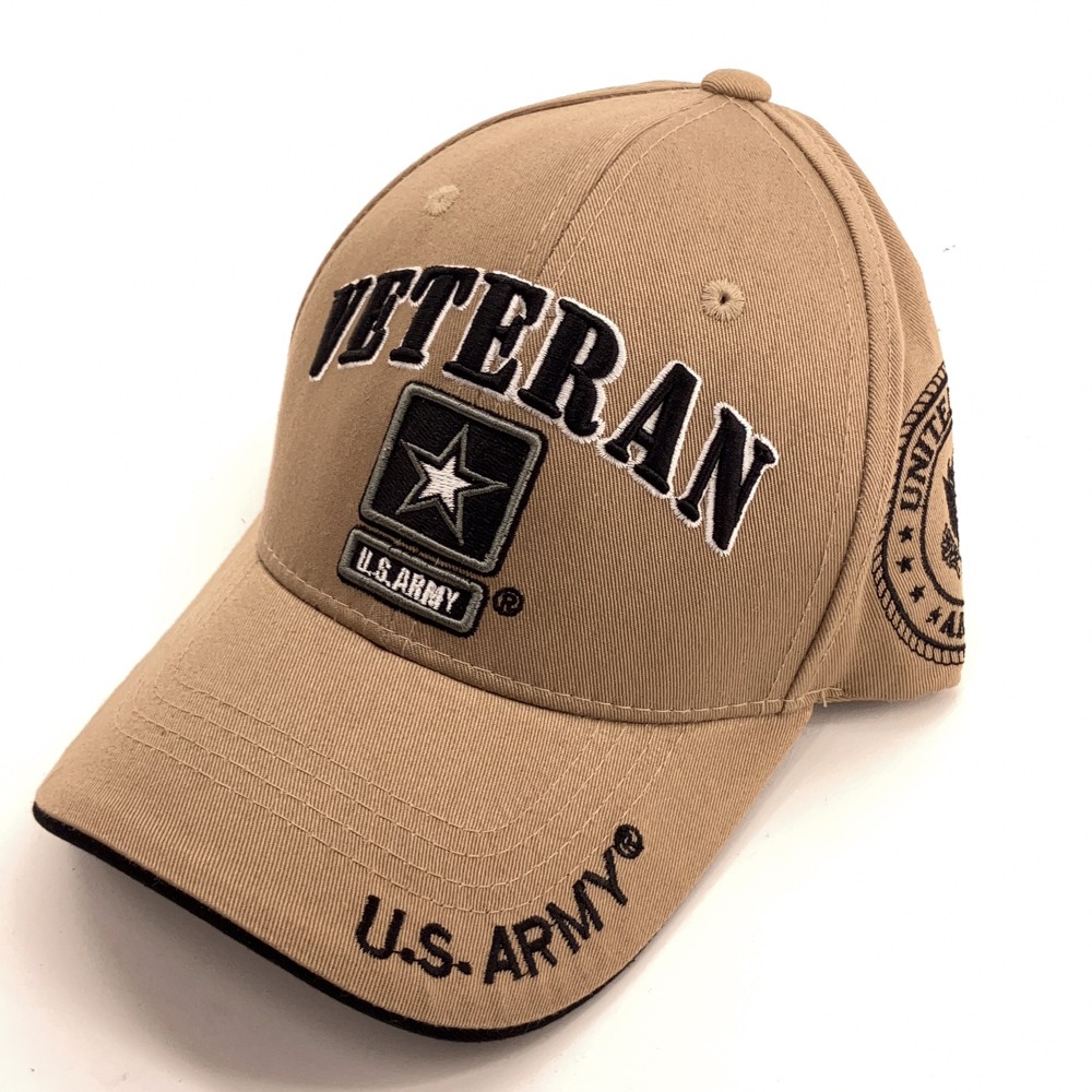 Veteran US Army baseball cap beige tan