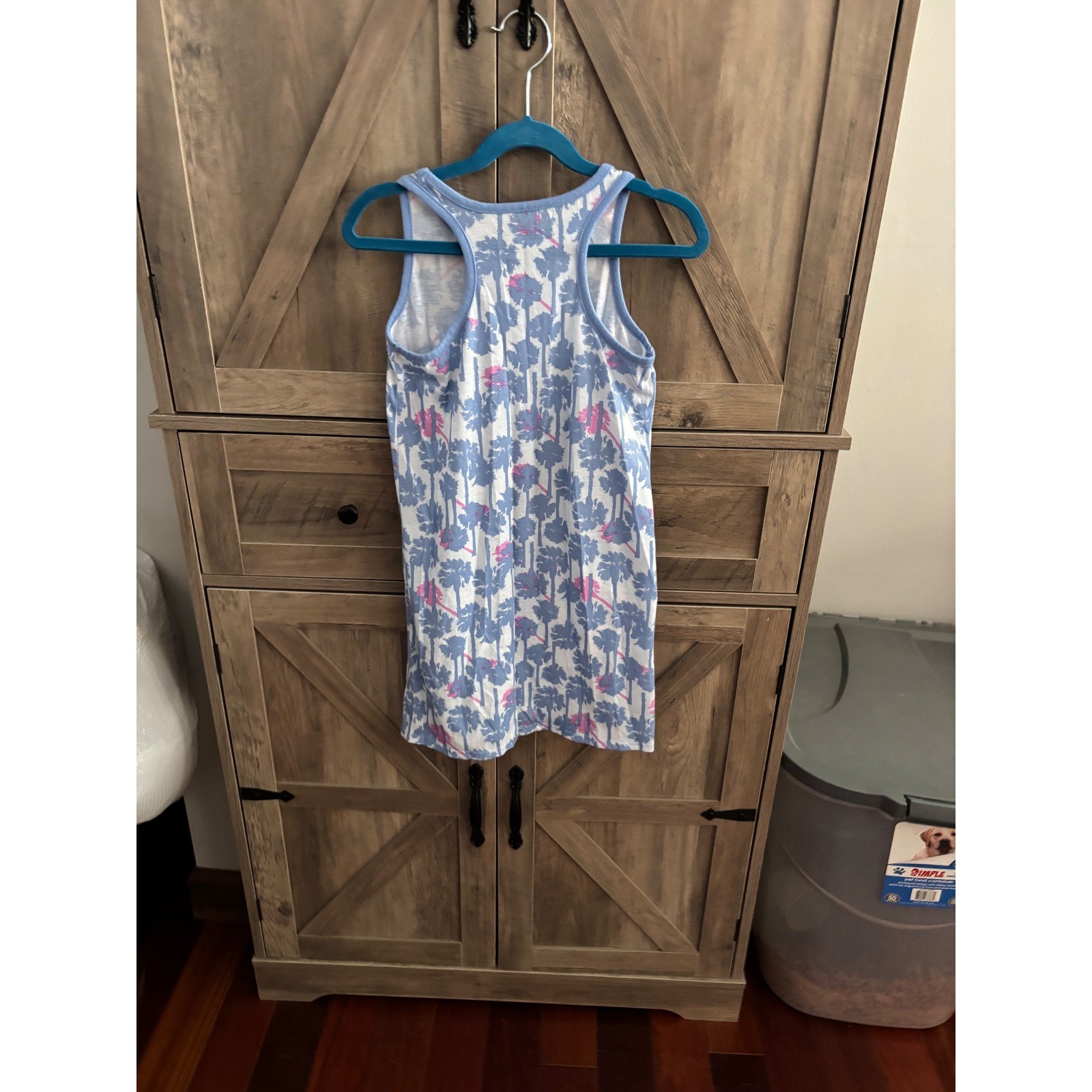 Cat & Jack Girls 2pc Nightgown Set Hamster Tie Dye Palm Tree S 6 6X Sleeveless