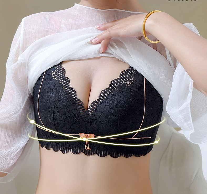 Women Bras Full coverage Wireless Floral Plus Size Push up Thin Underwear 6681