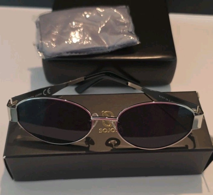 sojos sunglasses Retro Style Oval/ Grey Lens Elevate your Style.