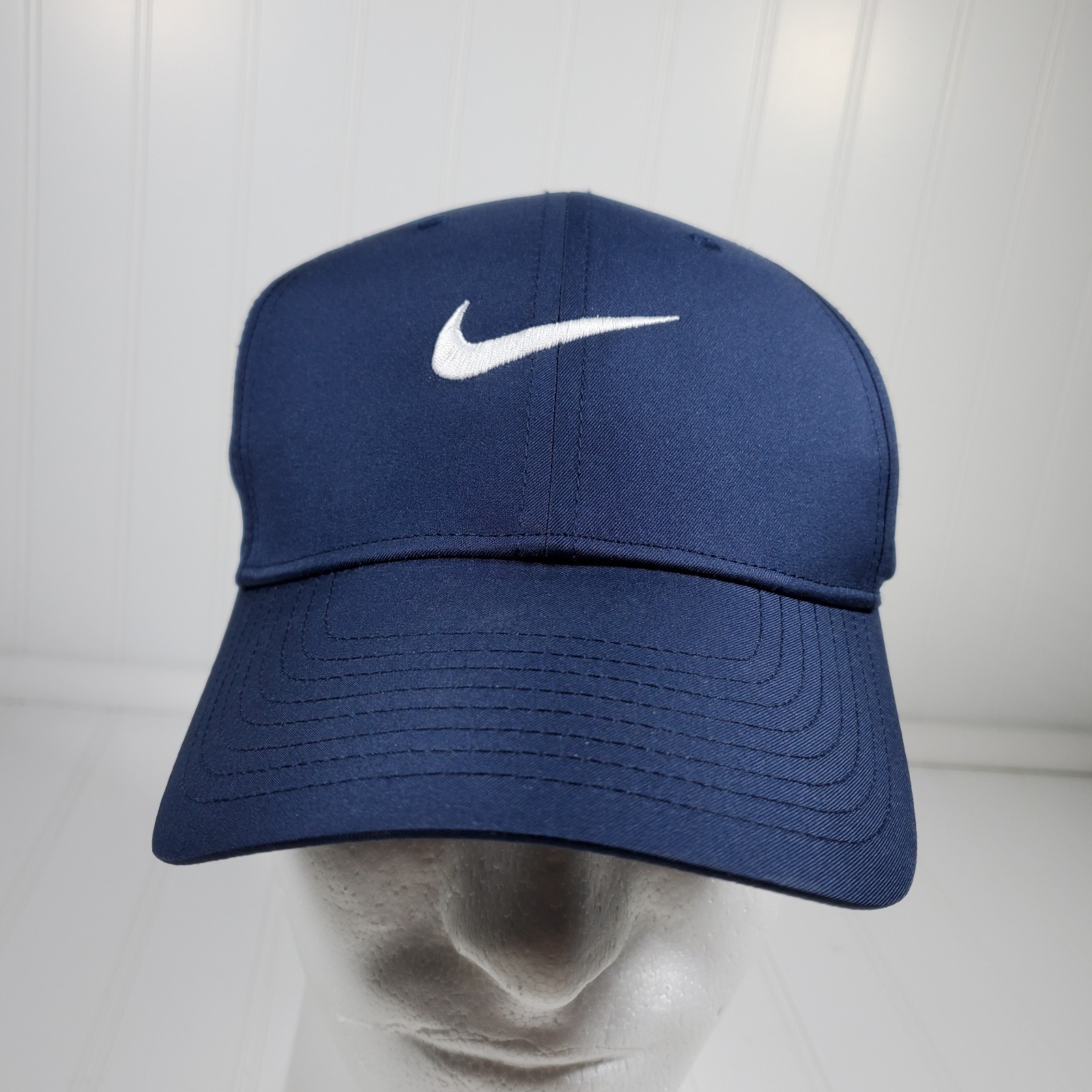 Nike Dri Fit Legacy91 Strapback Hat Golf Navy Blue Swoosh Adjustable Performance