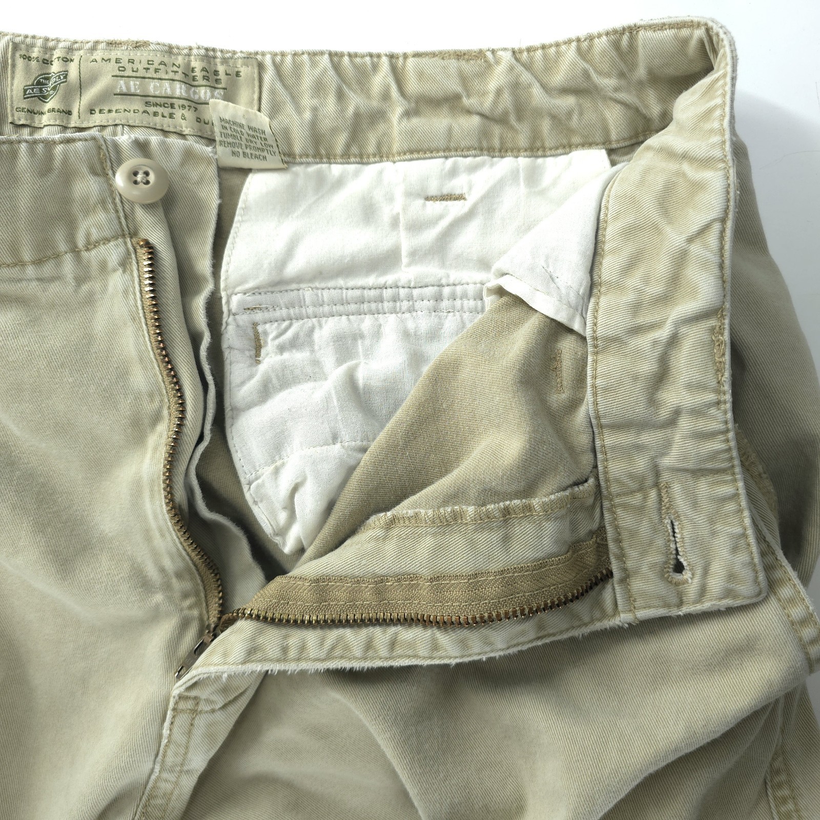Vintage American Eagle Cargo Pants 30×30 Mens Cotton Y2k Military Actual 30×28