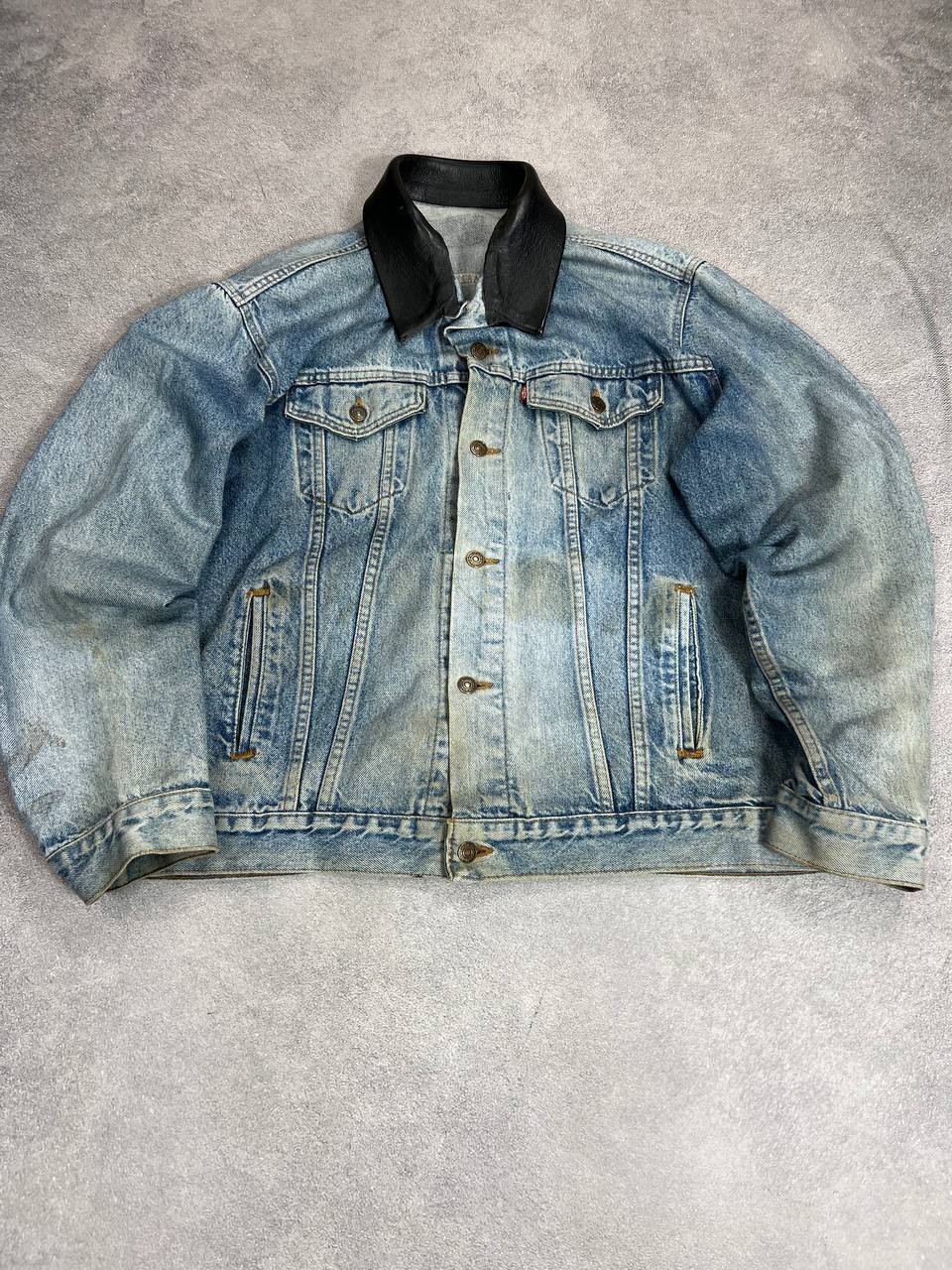 VTG Japanese Streetwear Y2K Style Washed Levis Jeans Zip Jacket 90s