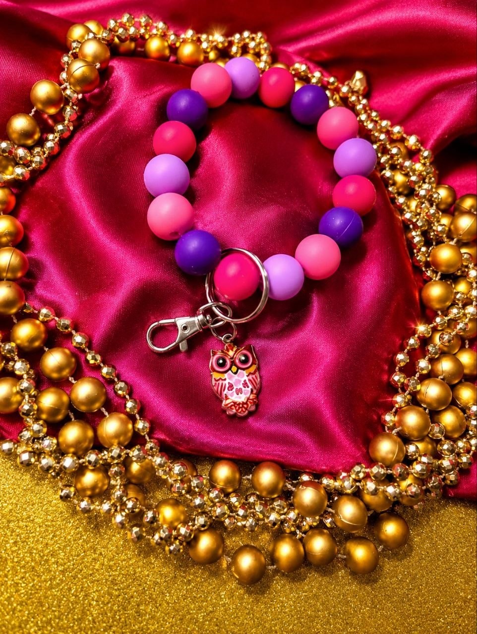 Handmade Silicone Beaded Keychain Wristlets – Choose Your Style