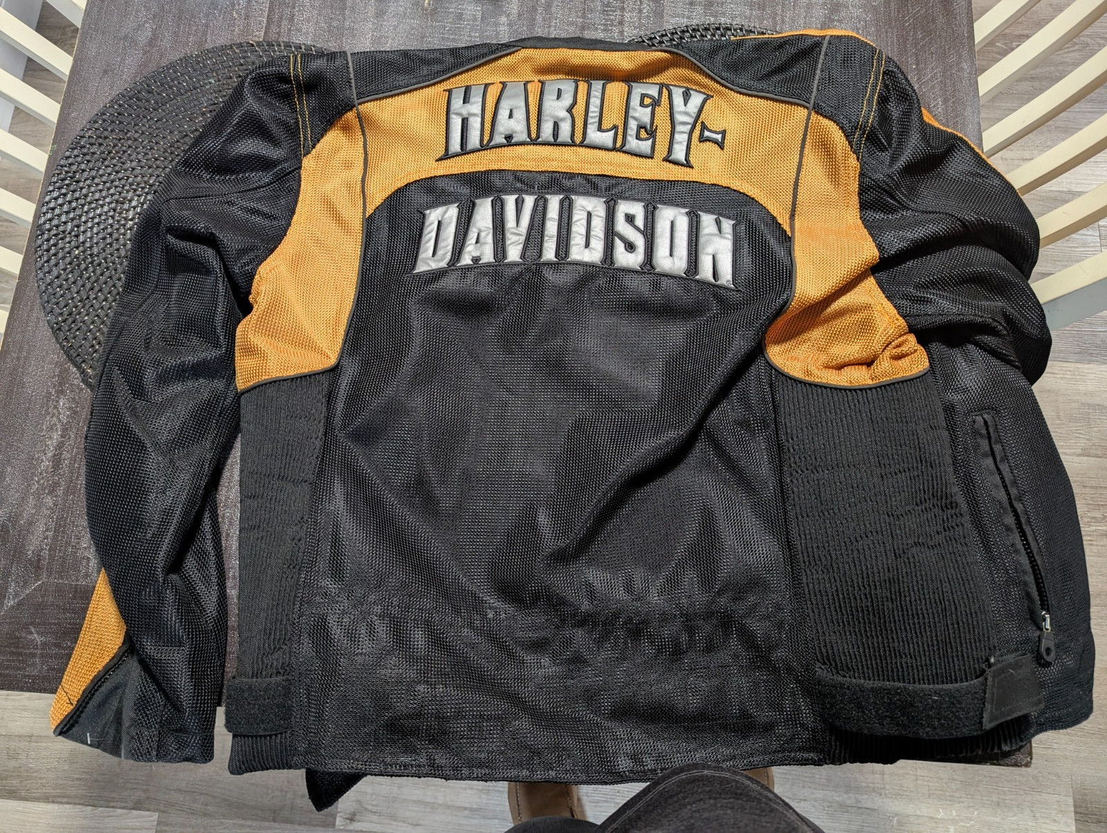 HARLEY-DAVIDSON Motorcycle Jacket FXRG Riding Performance Black Yellow MEDIUM