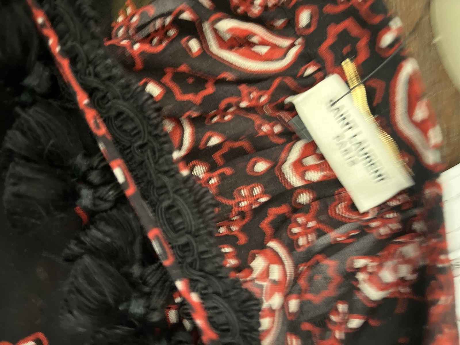 NWOT SAINT LAURENT Oversized Blouse Top O/S $1200 Pristine