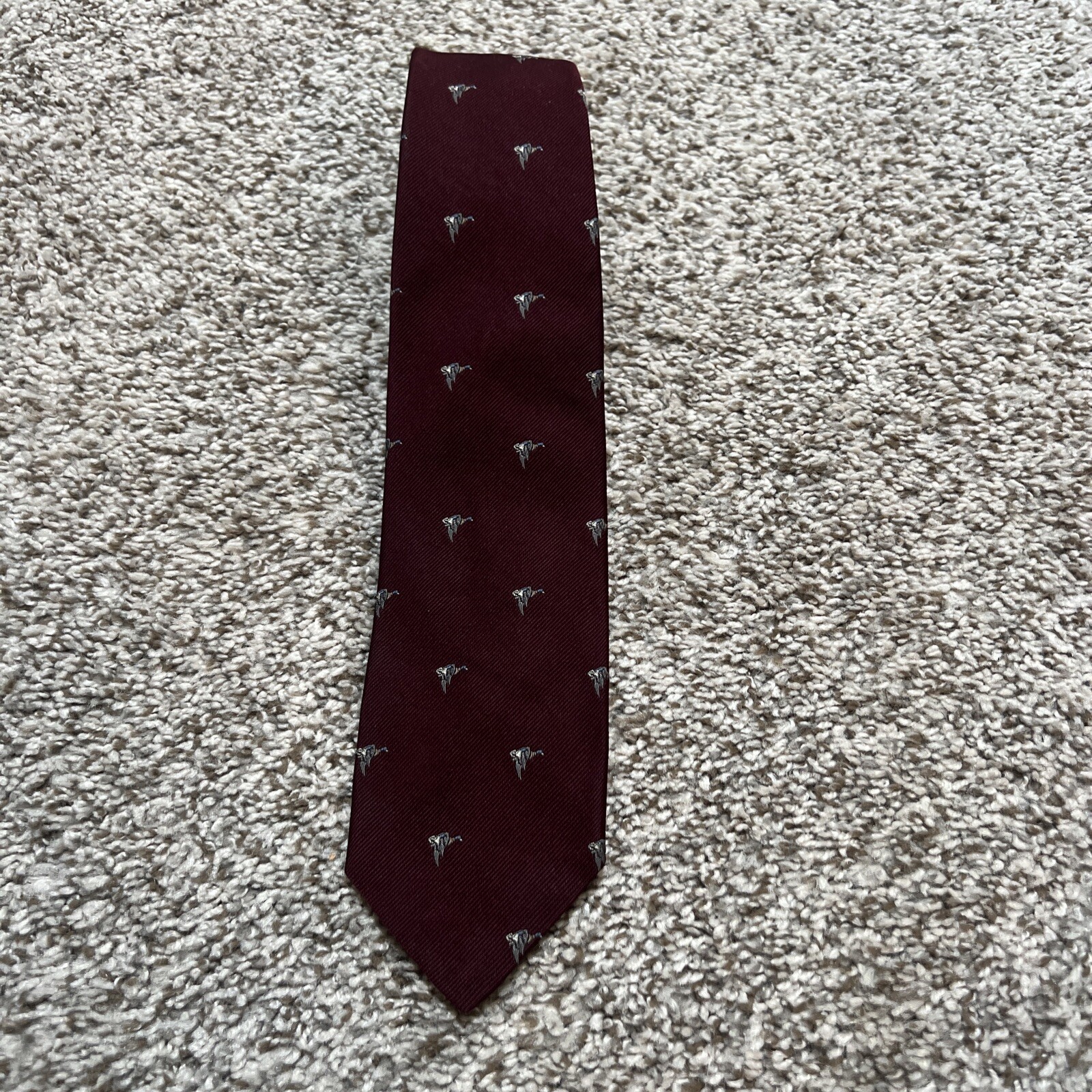 Robert Talbott Handmade For Jack Henry Mens Maroon Duck Neck Tie ENGLAND