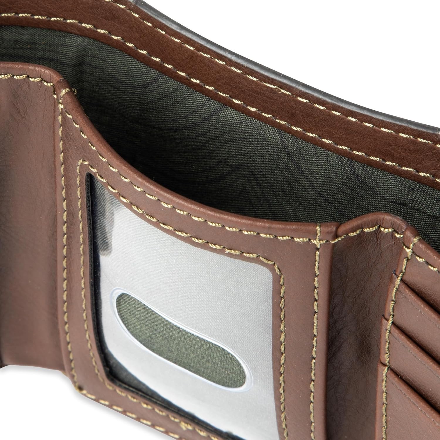 Durable Men’s Slim Trifold Wallet – 6 Card Slots & ID Window for Everyday Use