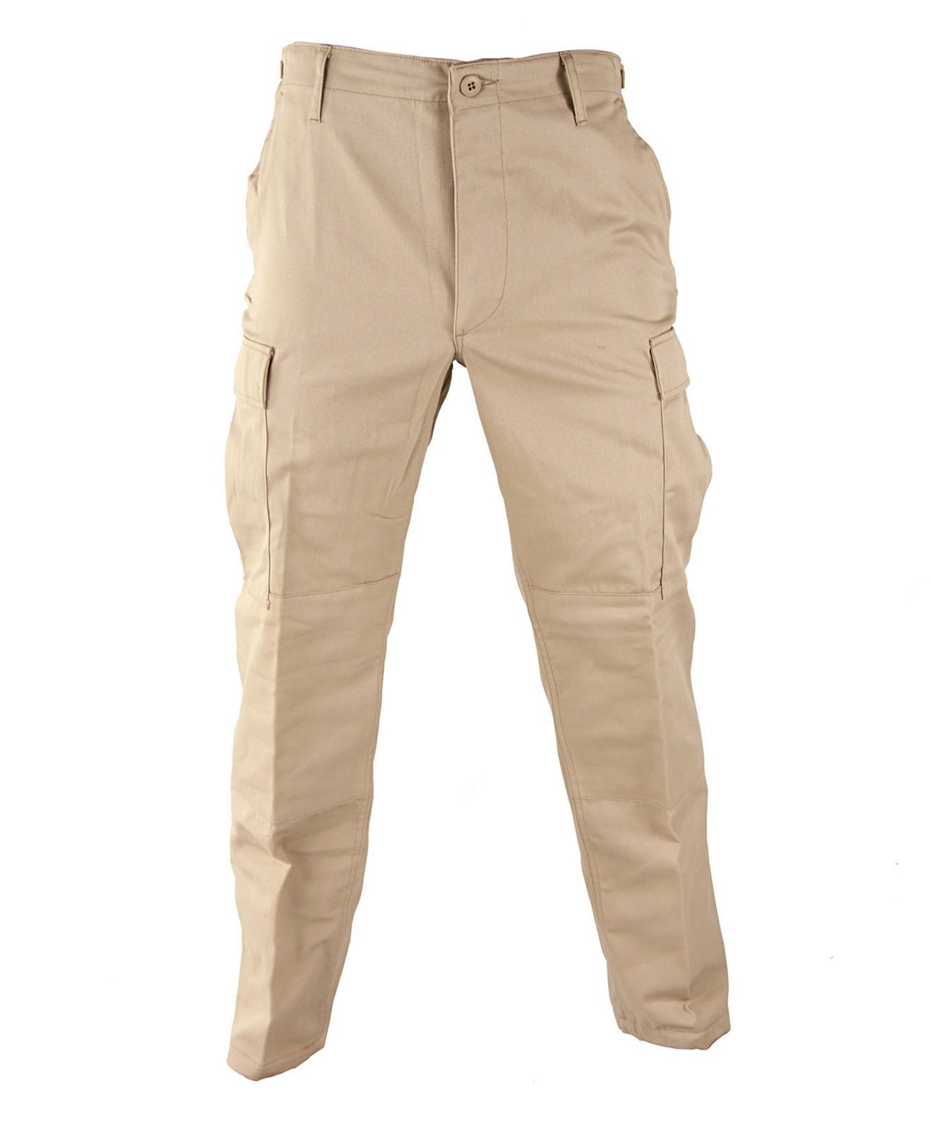 Khaki BDU Tactical Military Cargo Pants Propper Uniform Zipper Fly 60/40 Ripstop