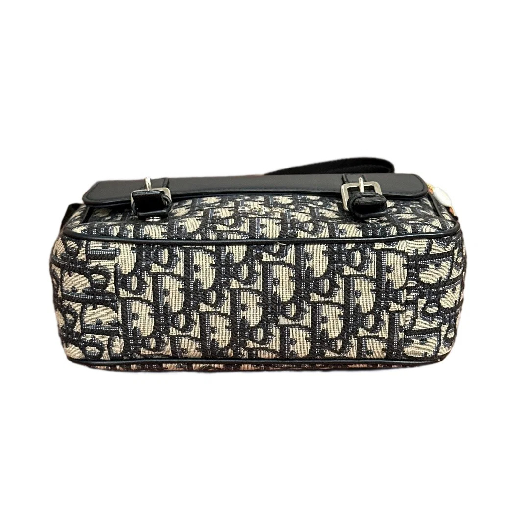 Dior Small Diorcamp Messenger Black Beige Navy Oblique (zz072426k1r)