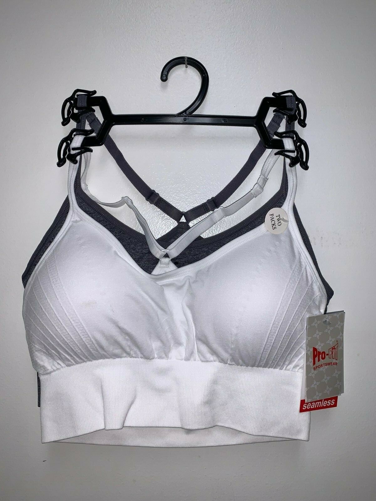 Padded 2 Pack Medium Impact Seamless Sports Bra Active Wear-Work Out Gym & yoga-