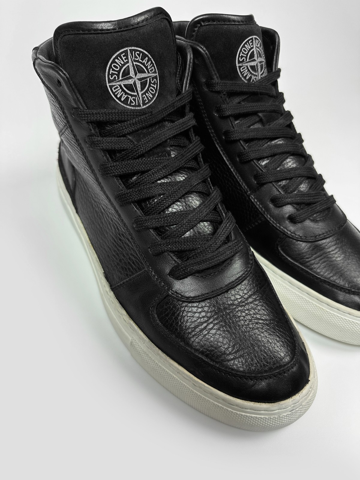 Stone Island x Diemme Leather High-Top Sneakers Trainers Men’s IT41/US8/UK7/EU41