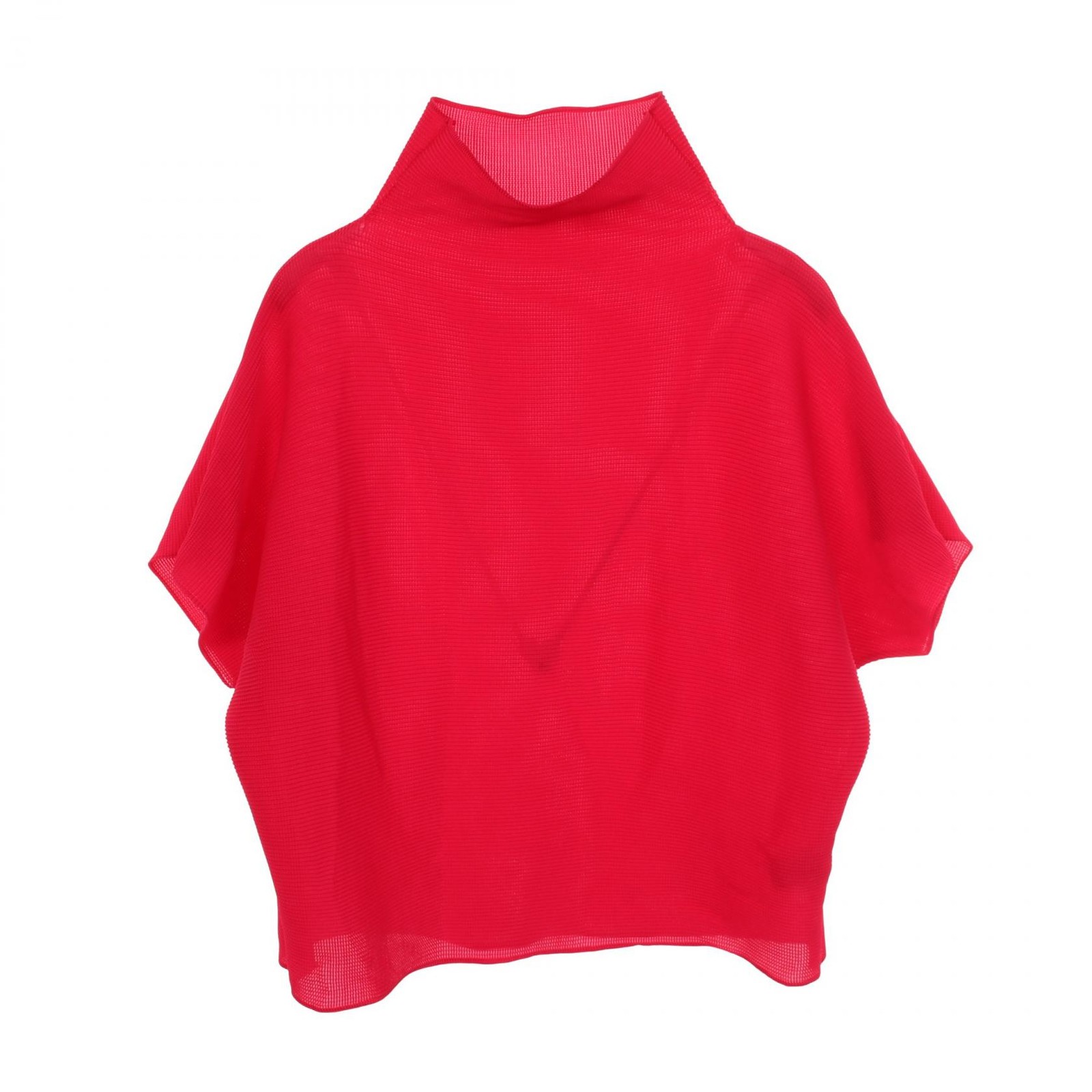 Issey Miyake me ISSEY MIYAKE Polyester High Neck Short Sleeve Top – DUTY FREE