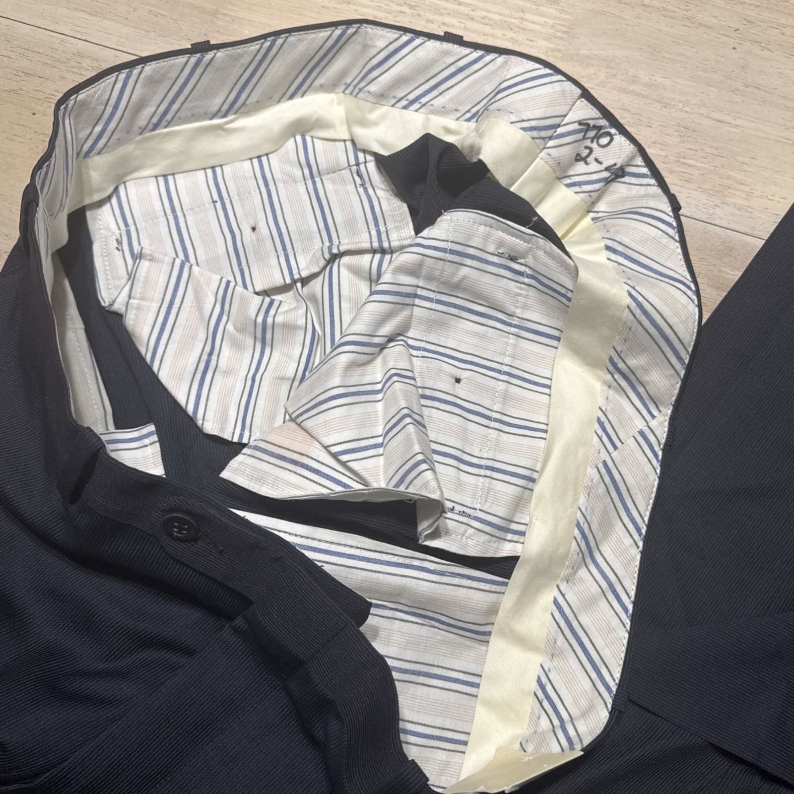 PETER MILLAR SB Flynn Mens Suit 46R /40W Navy Blue 100% Wool