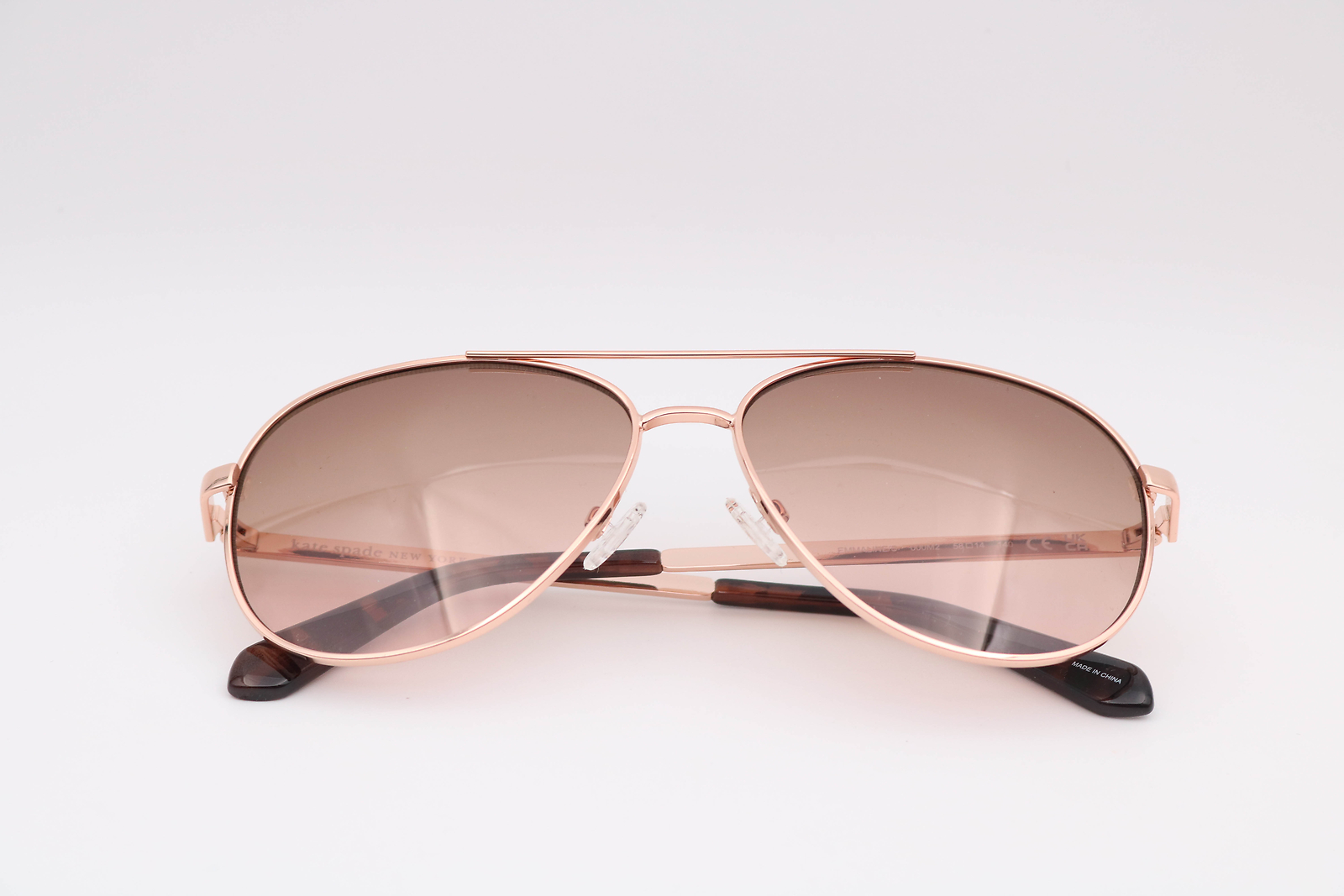 Kate Spade Emmaline S Gold/Brown Aviator 000M2 Sunglasses 58-15-140