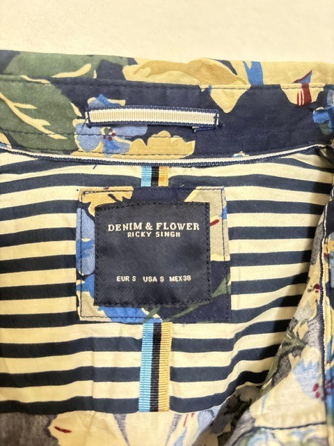 Denim & Flower Ricky Singh Hawaiian Shirt Mens Mediun Paradise Button Up S/S