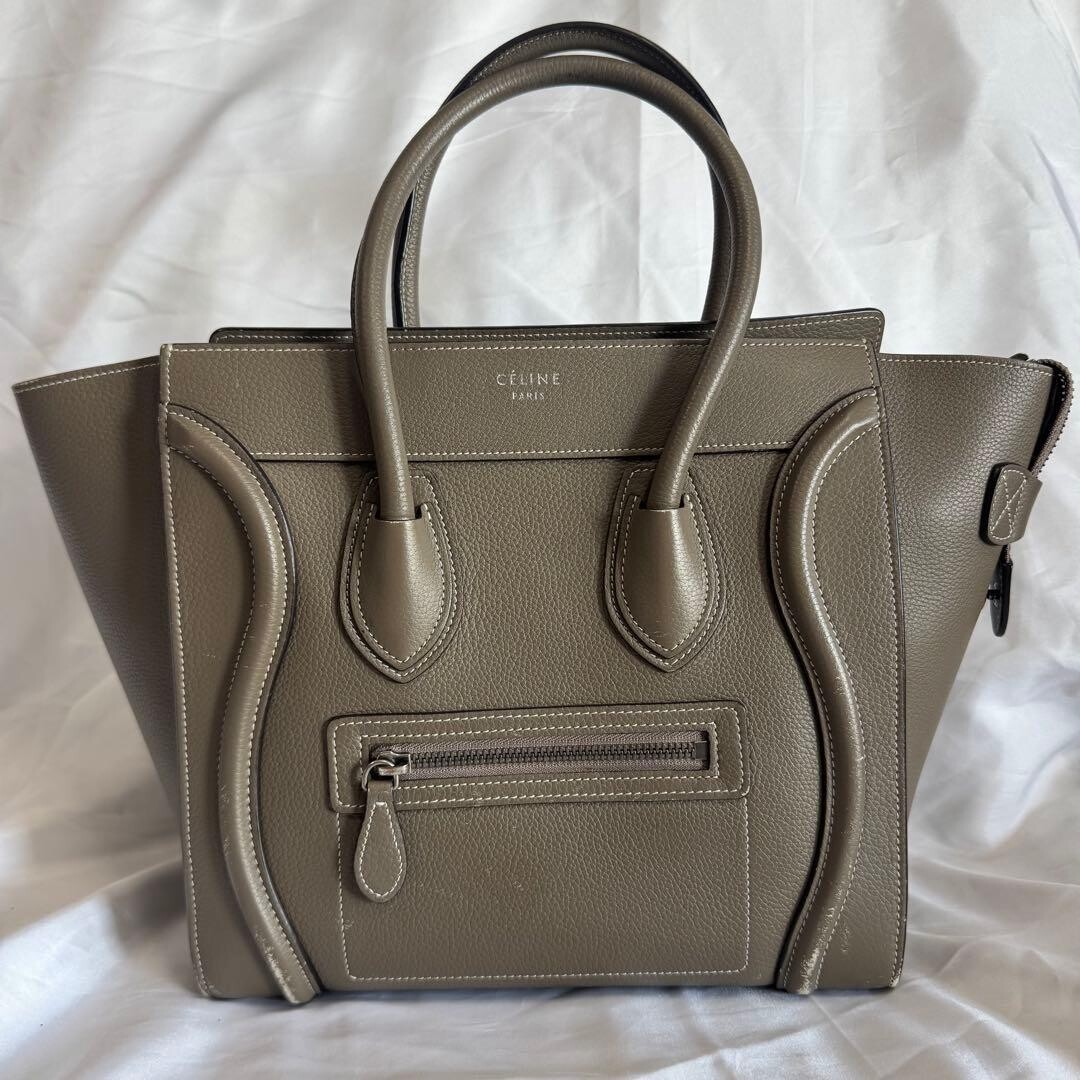 CELINE Luggage Drummed Calfskin Micro Authentic From Japan
