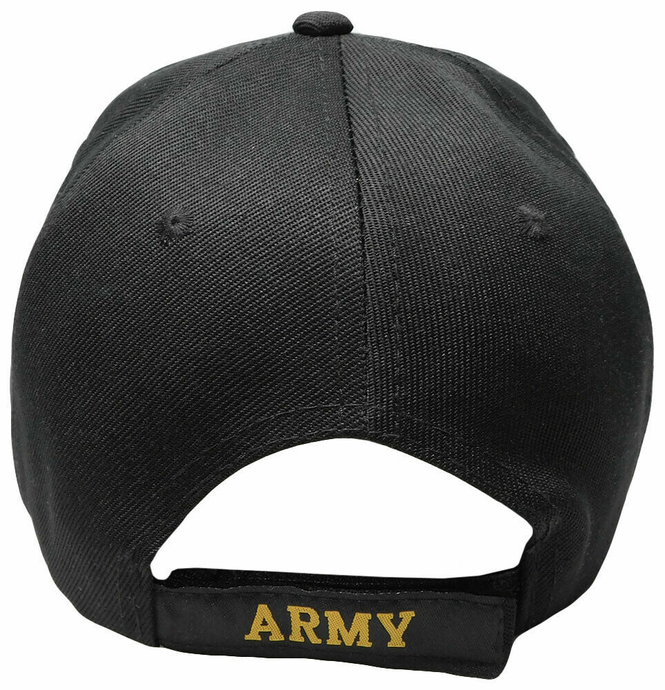 U.S. Army Cap Baseball Caps Licensed Veteran Military BLACK Hat CAP