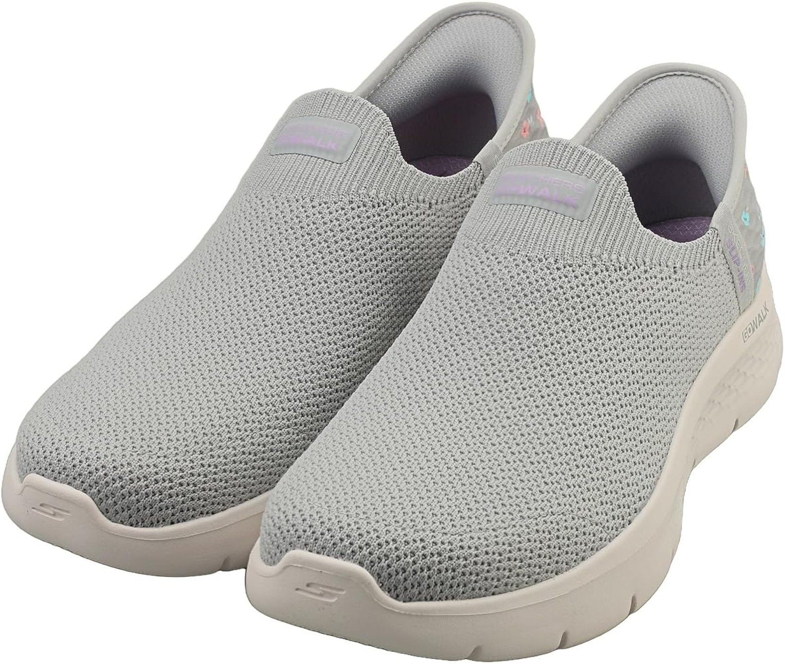 Skechers Women’s Go Walk Flex Sunset Rose Hands Free Slip-ins – Gray/Lavender –