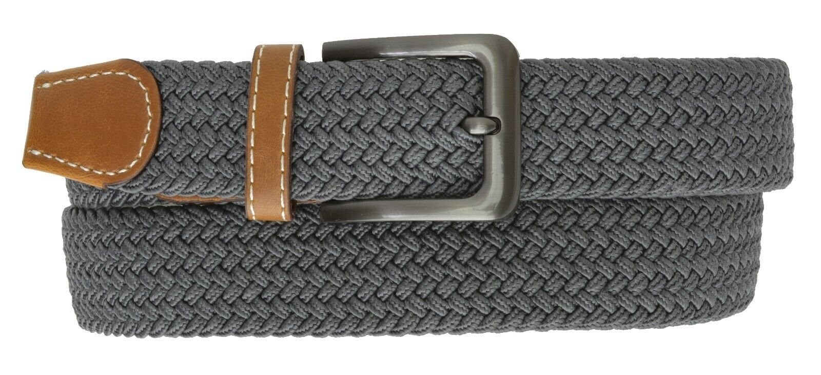 Elastic Braided Belt Stretch Woven Fabric Canvas Belts for Men Women Unisex Kids