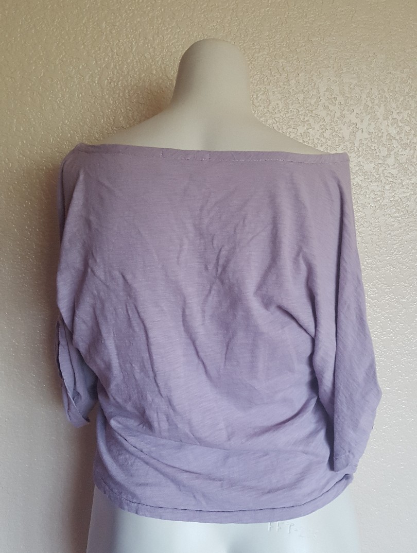 Elizabeth and James Oversized Knit Tee Top Lilac Purple M H024 New $80