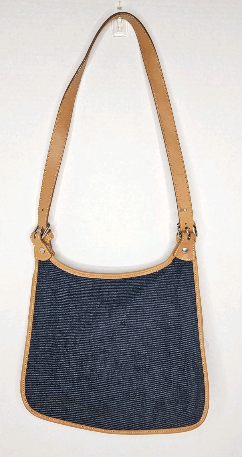 Dooney Bourke Vintage TD38 SD Denim Sling Blue Shoulder Bag Purse Handbag