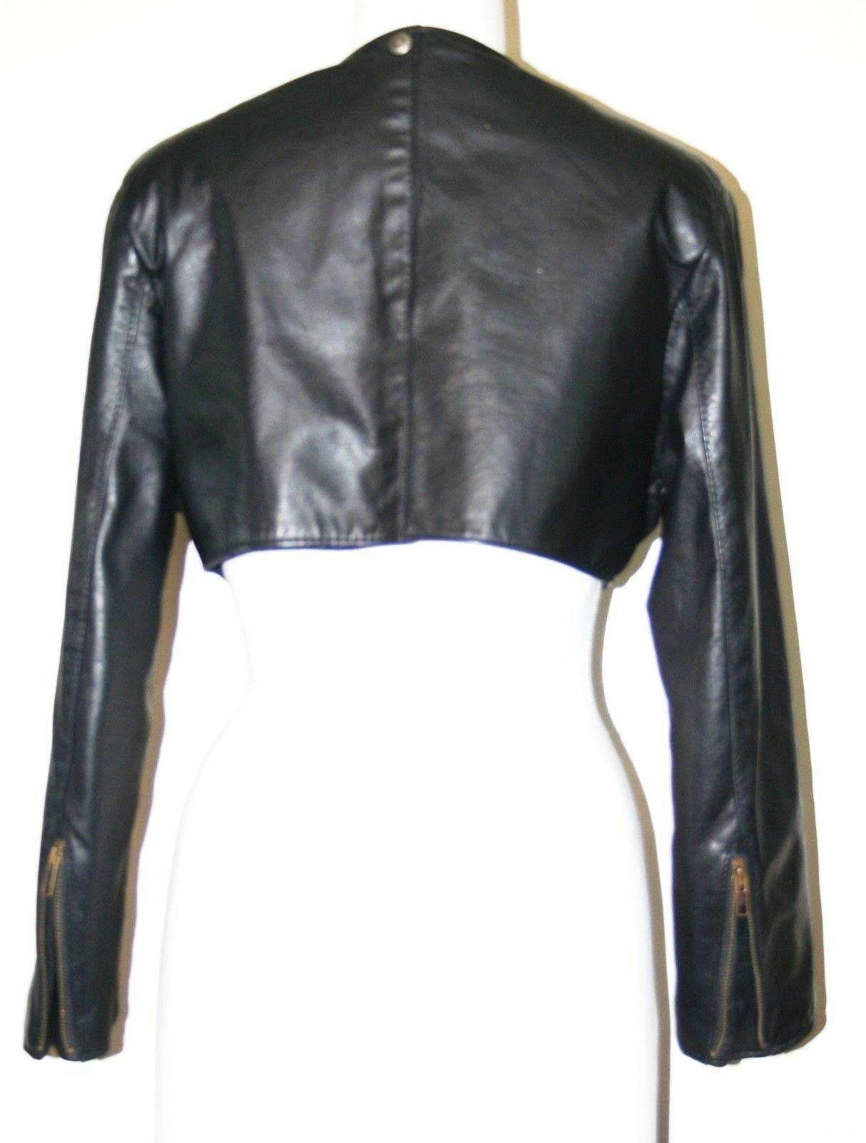 The Row Women’s Cropped Jacket Genuine Leather Bolero Shrug Top Black S M L XL