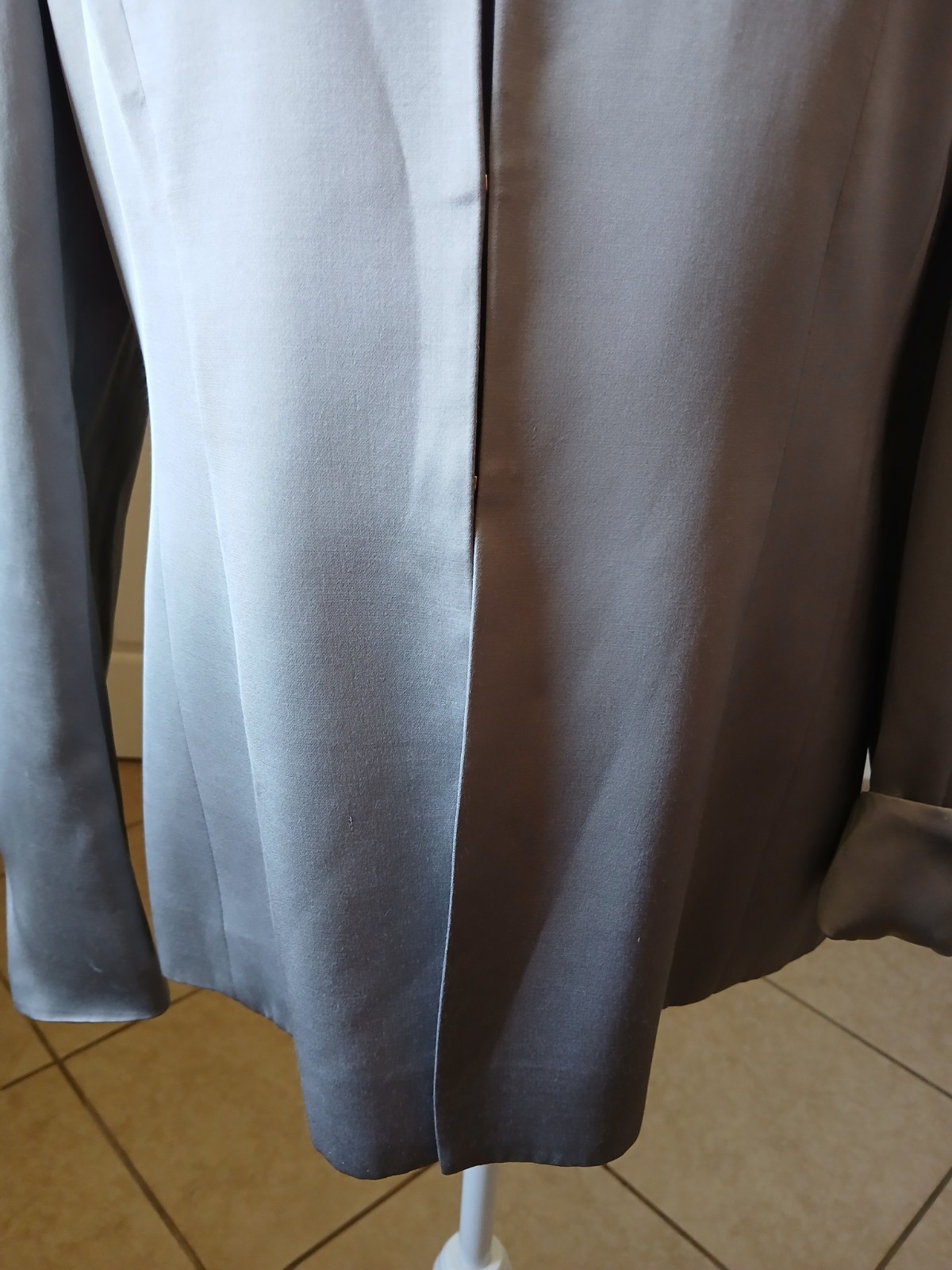 Talbots Women’s Blazer Silk Blend Grey Size 8 Office Career Professional