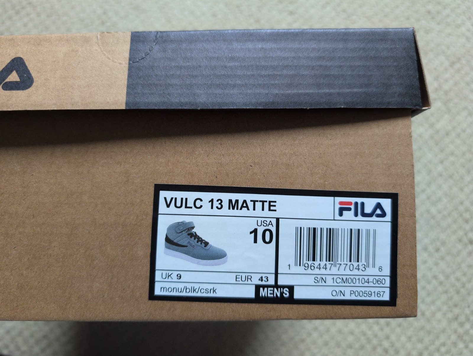 Fila Men’s 1CM00104-060 Vulc 13 Matte (Size US 10) NEW IN BOX