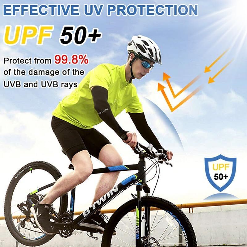 Cooling Arm Sleeves Compression Cover UV Sun Protection Sports For Men Women US
