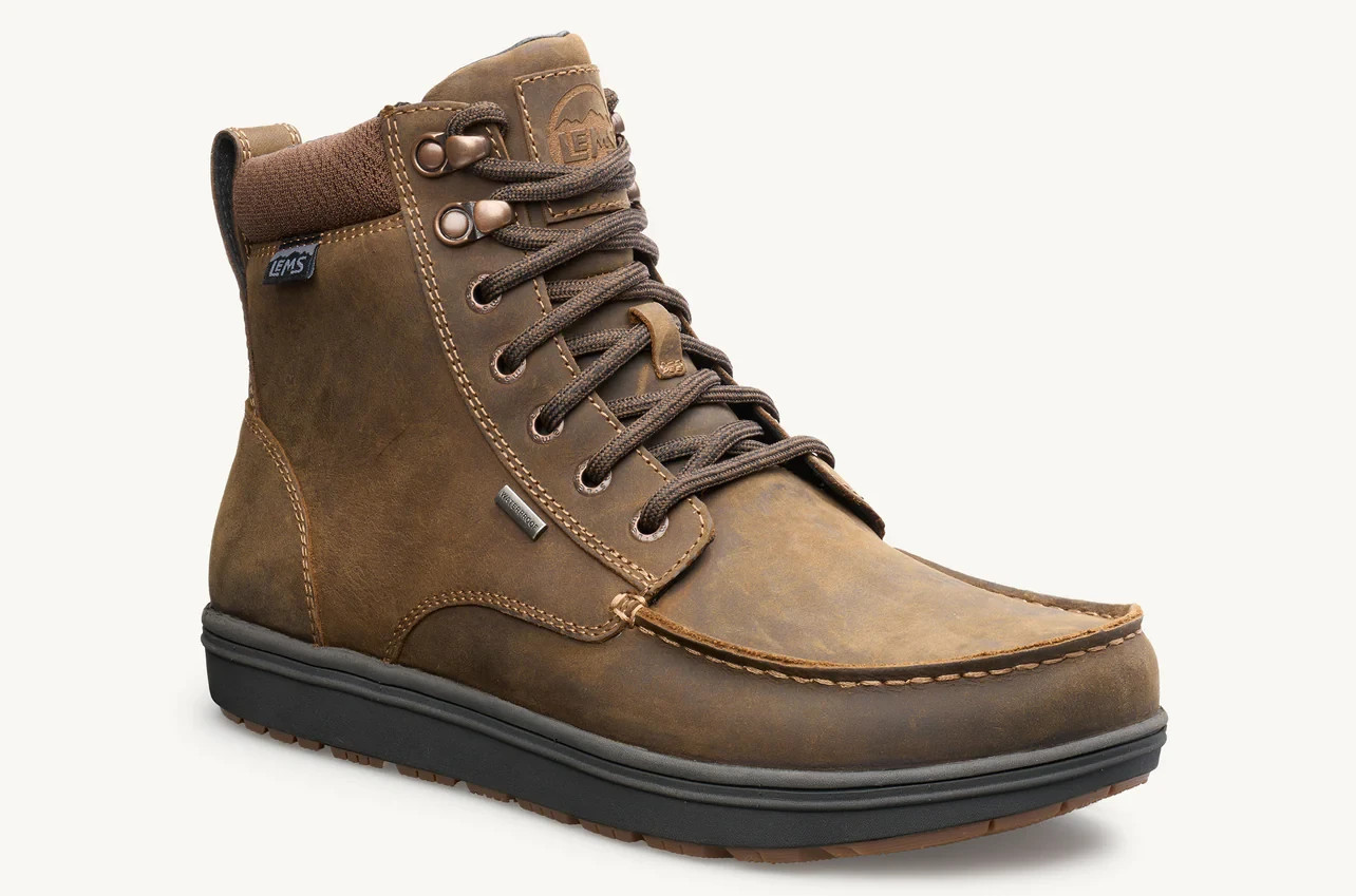 🧡NIB*Lems Boulder Boot Grip Waterproof Men’s Size 10 Full-Grain Oiled Leather🧡