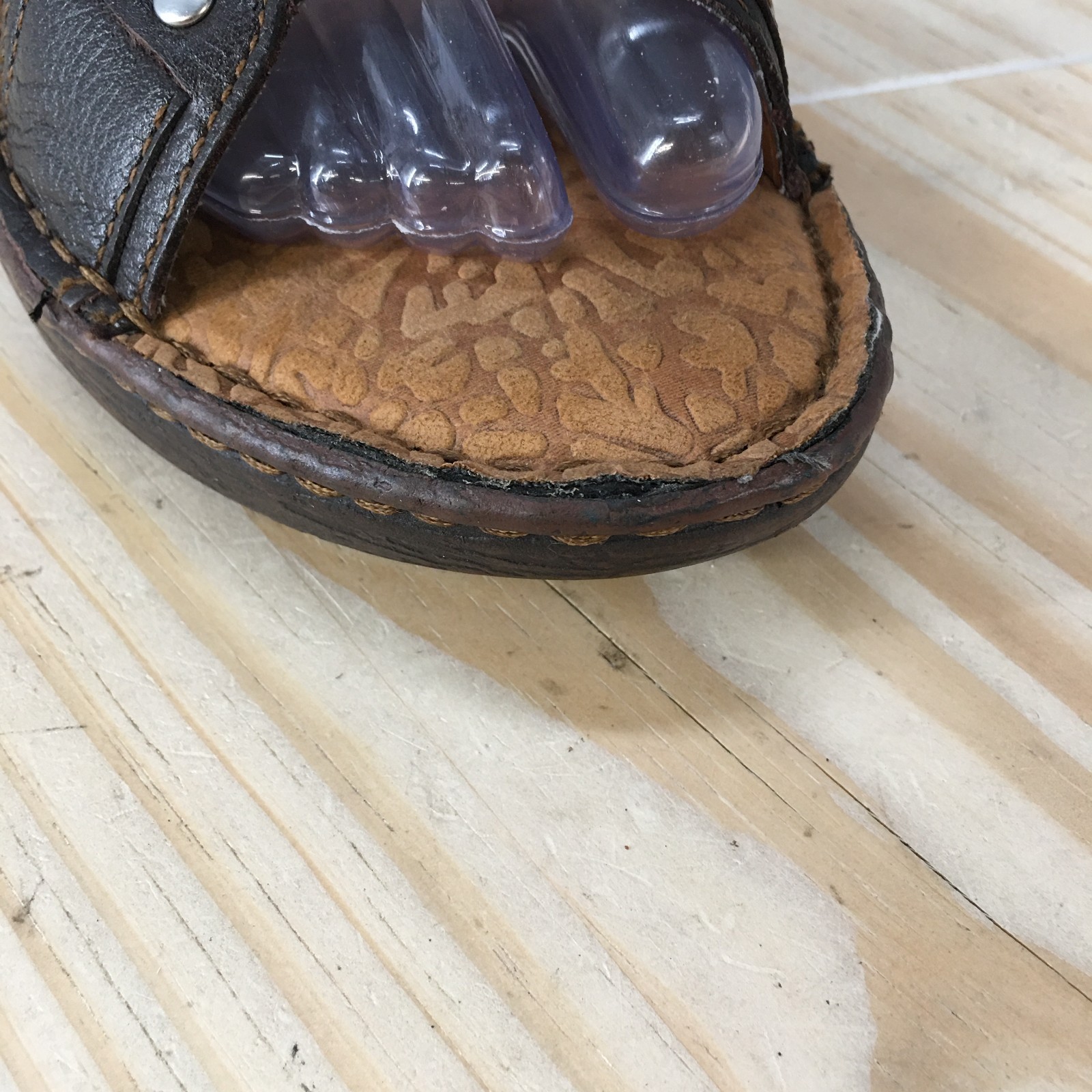 BOC Born Concepts Sandals Womens 9 M Slide Brown Slip On Wedge Heels BC6670