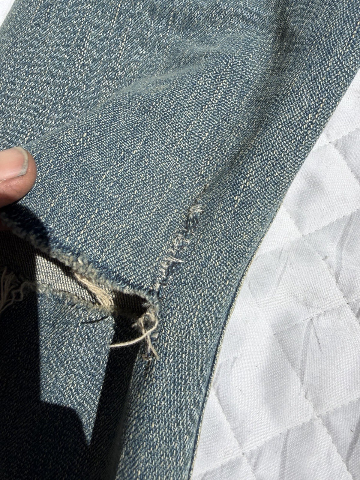 SAINT LAURENT Paris D02 Mens 2014 Hedi Slimane Crash Denim Skinny Jeans 31×34