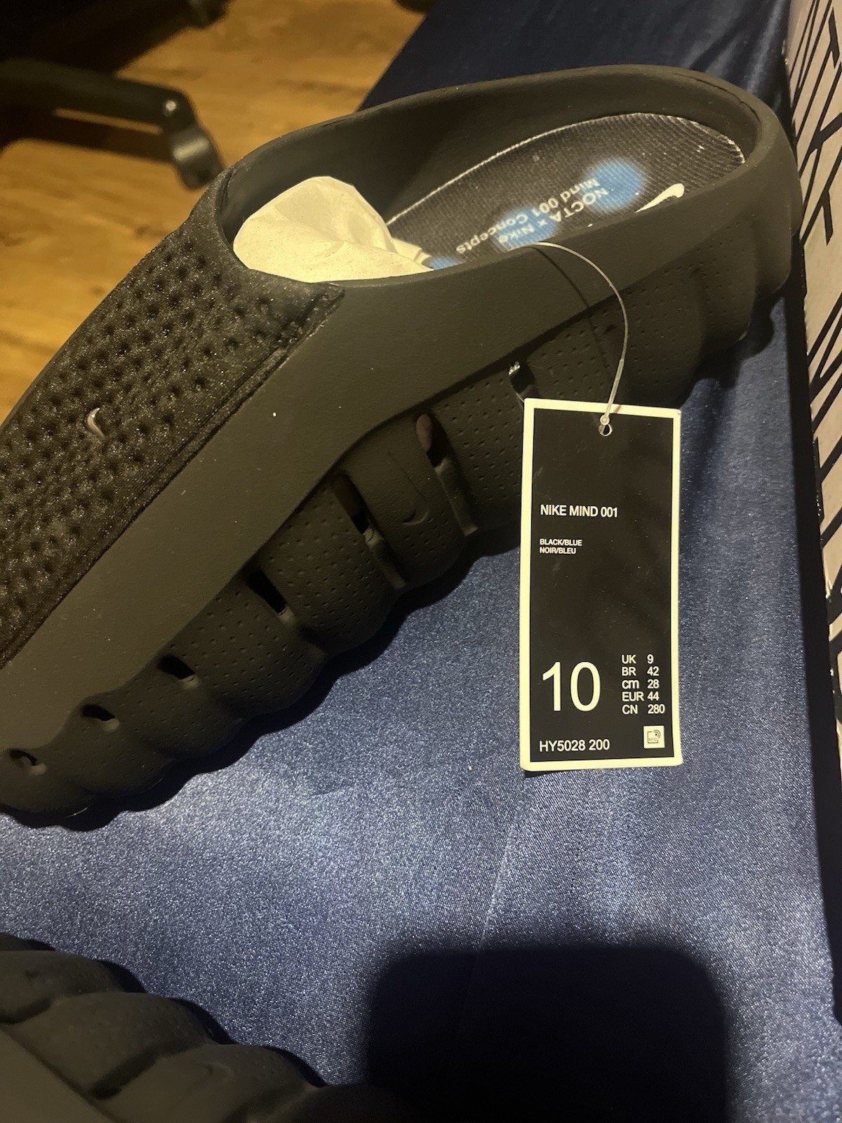 Nike Mind 001 “Iceman” Men’s Slide Sandals Black Synthetic Slip-On US 10 EU 44