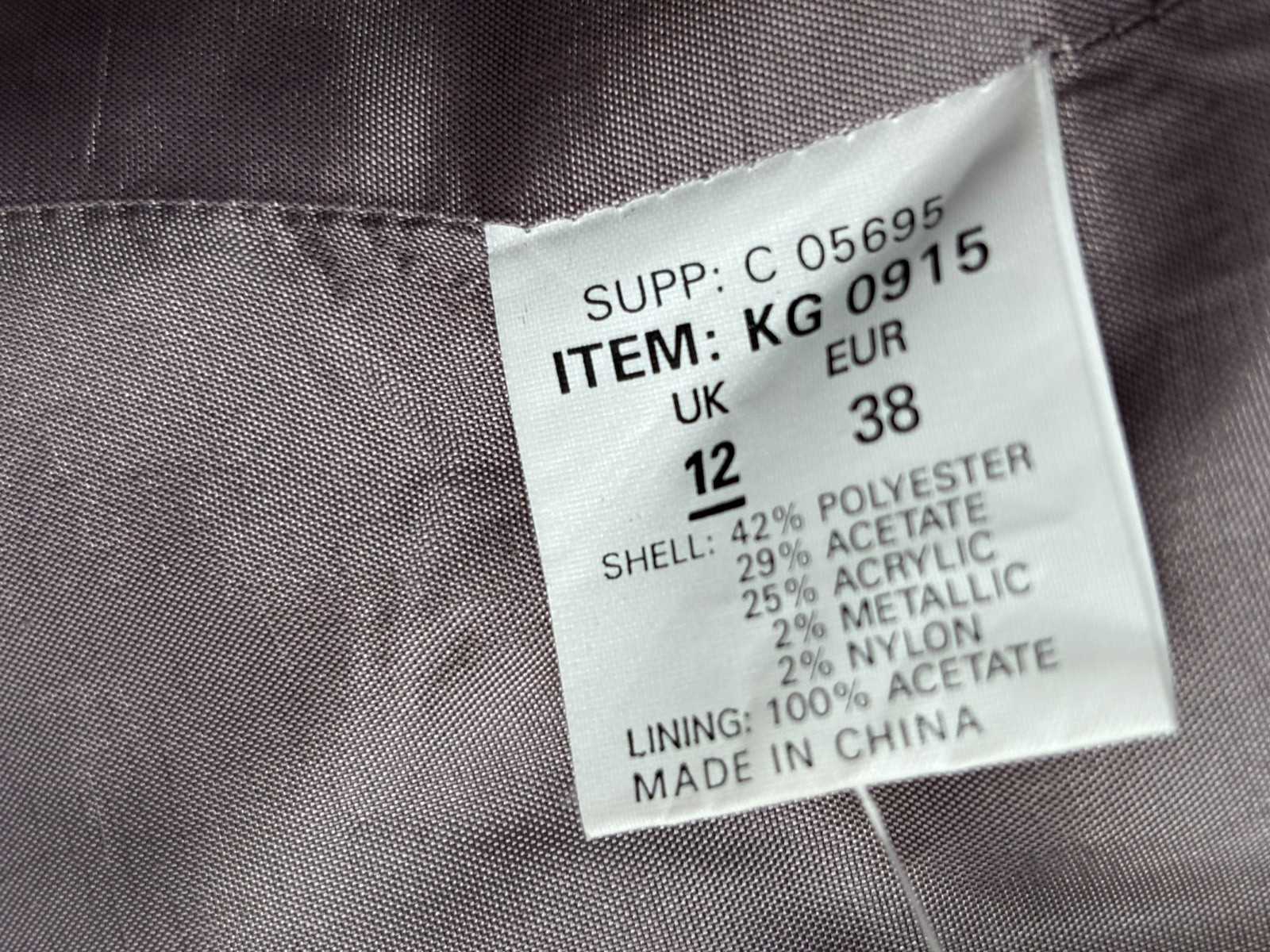 WHISTLES LONG LINE JACKET 10 jacquard shiny silver gold grey faux silk metallic