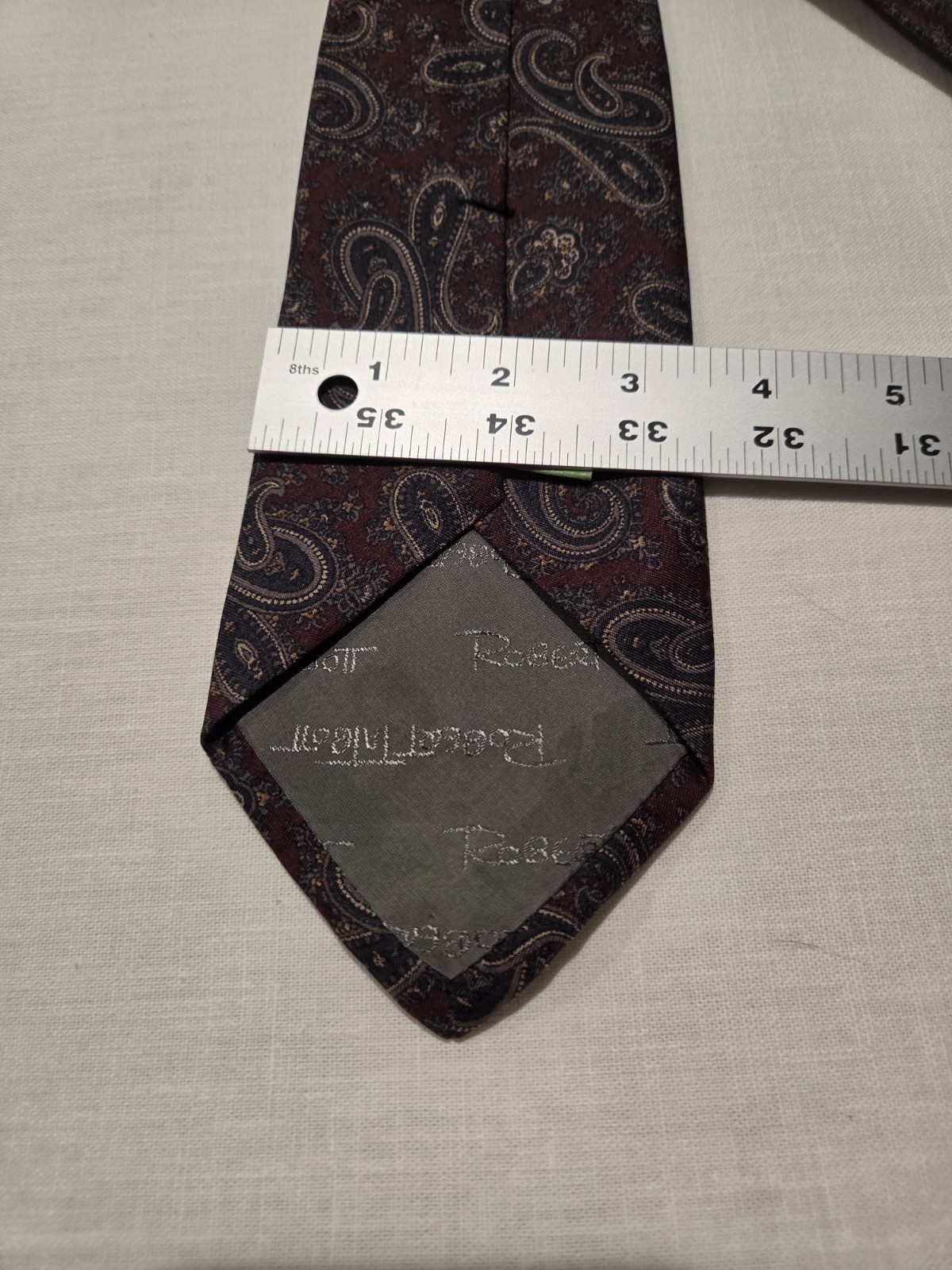 Robert Talbott Hand Sewn Silk Paisley Neck Tie – Made in Italy – 3.5″ Wide