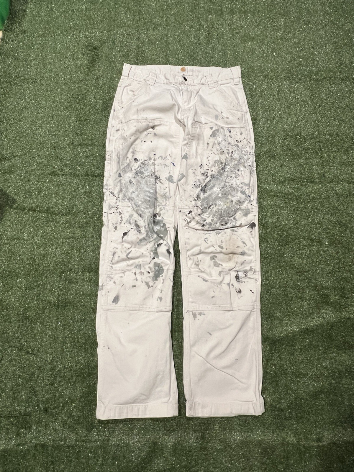 Carhartt Pants Mens 32×31 White Rugged Flex Rigby Double Knee 102802 NAT