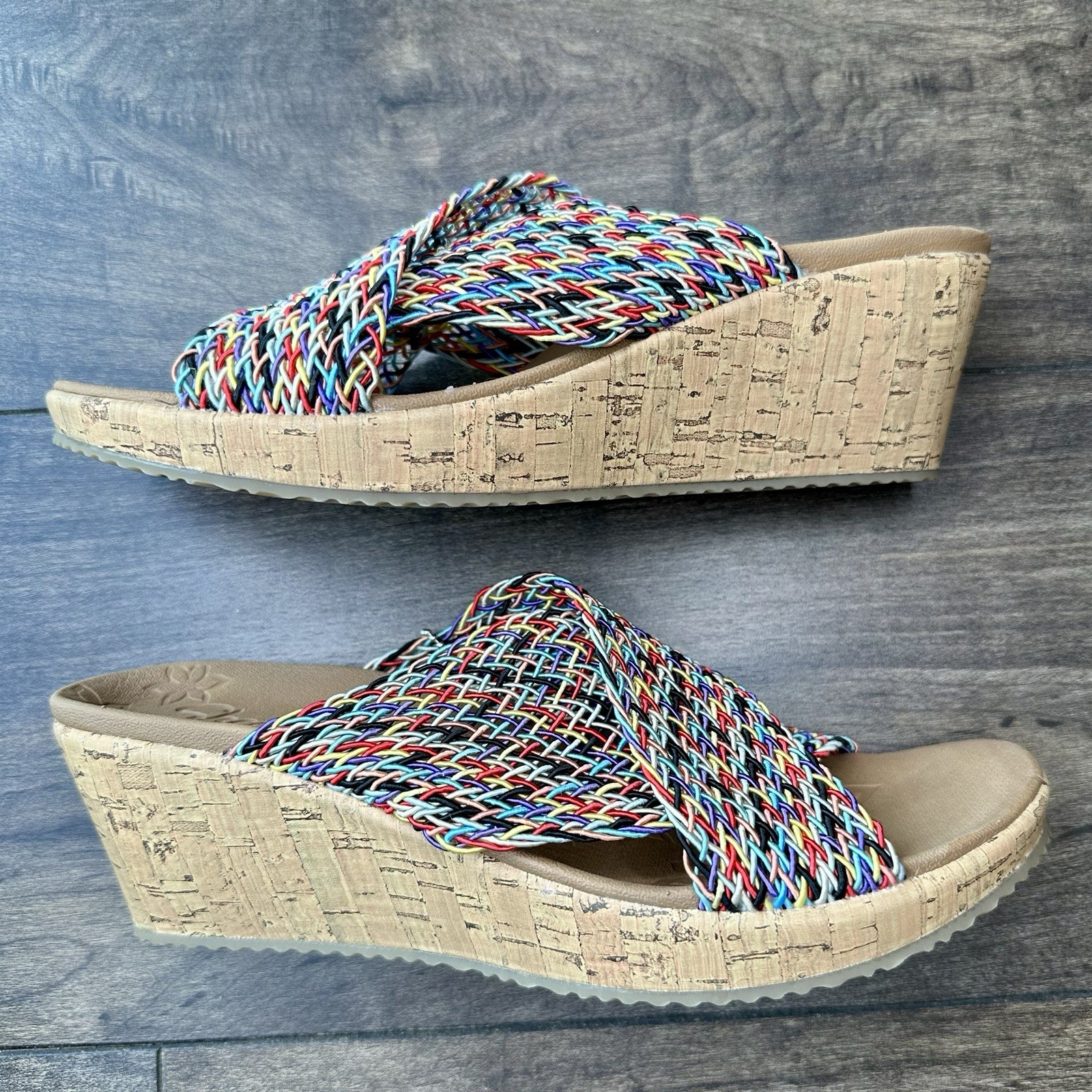 Skechers Beverlee Vacation Mode Wedge Slide Sandals – Women’s Size 10 – Rainbow