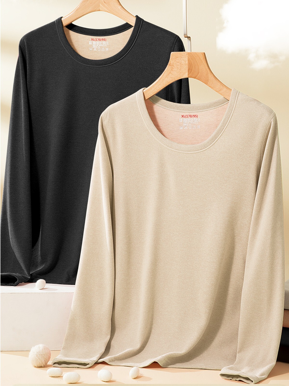 Womens Thermal Underwear Set Soft Fleece Lined Long Johns Base Layer Top& Bottom