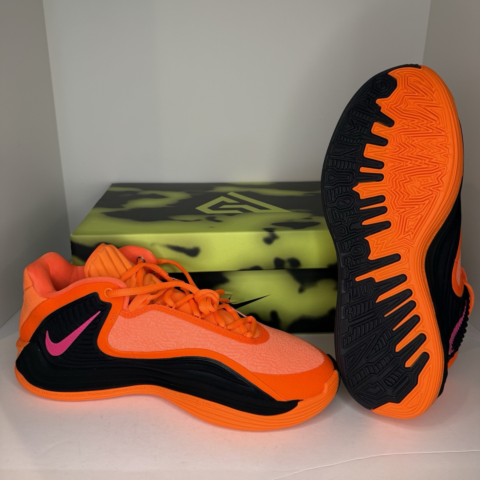 Nike Giannis Freak 7 Ignition Basketball Shoes Orange/Pink HF3450-800 Size 9.5
