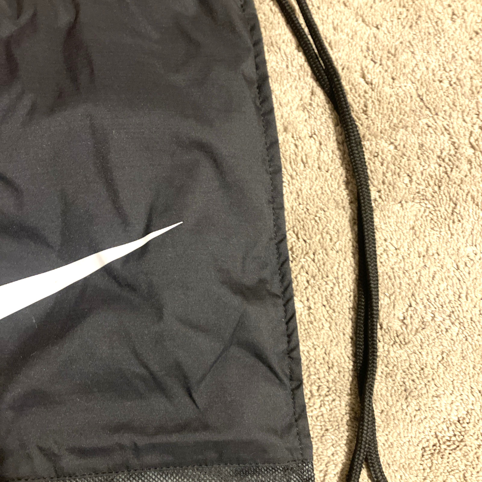 Nike Brasilia Training Black Gymsack Bag Inside Pocket Side Zipper | BA5338