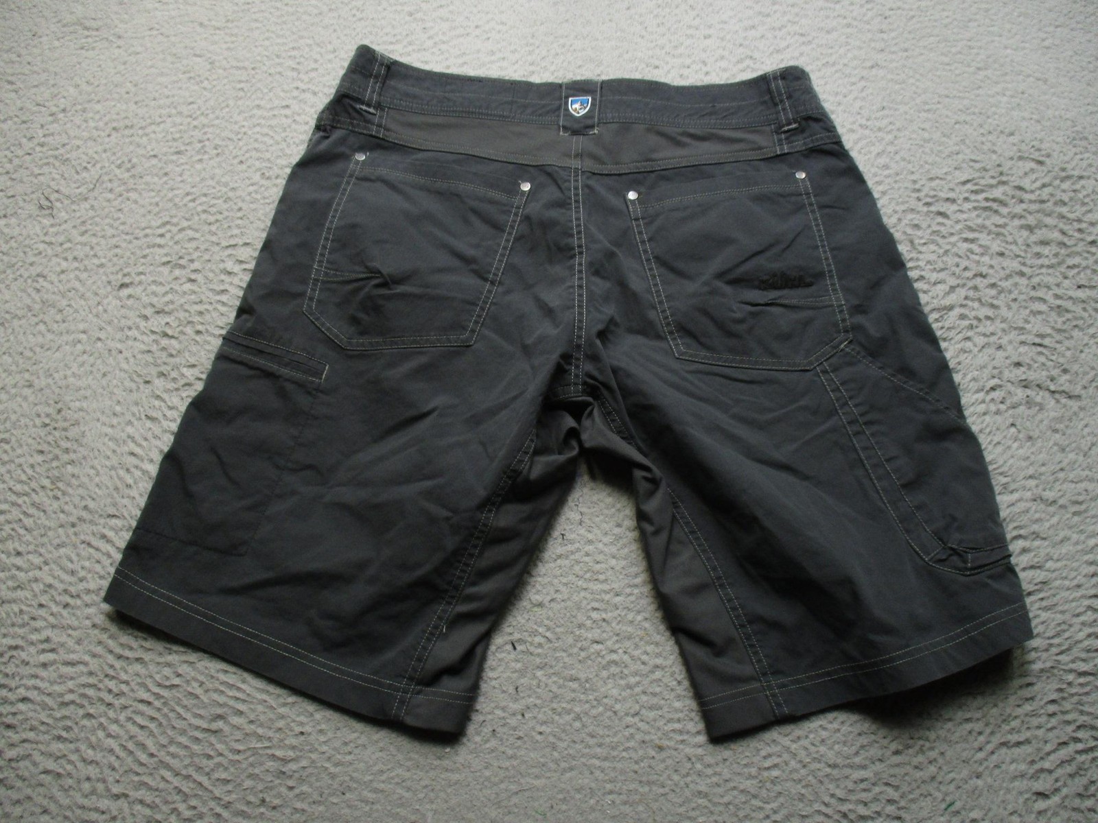 Kuhl Cargo Shorts Mens 34 Gray Cotton Nylon Stretch 11 Inseam Outdoor Hiking