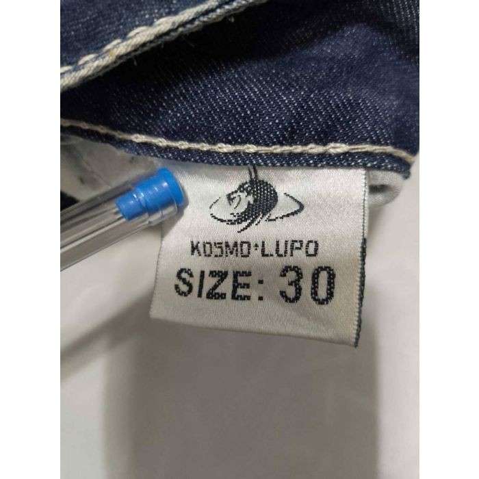Men’s KOSMO LUPO Jeans Size 30 Distressed Blue Denim Dragon Graphic Y2K Emo