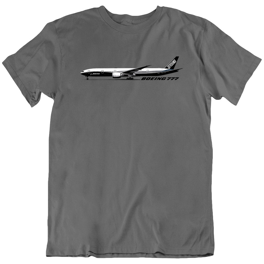 Boeing 777 Graphic Print Aviation Plane Airplane T Shirt Tee Gift New