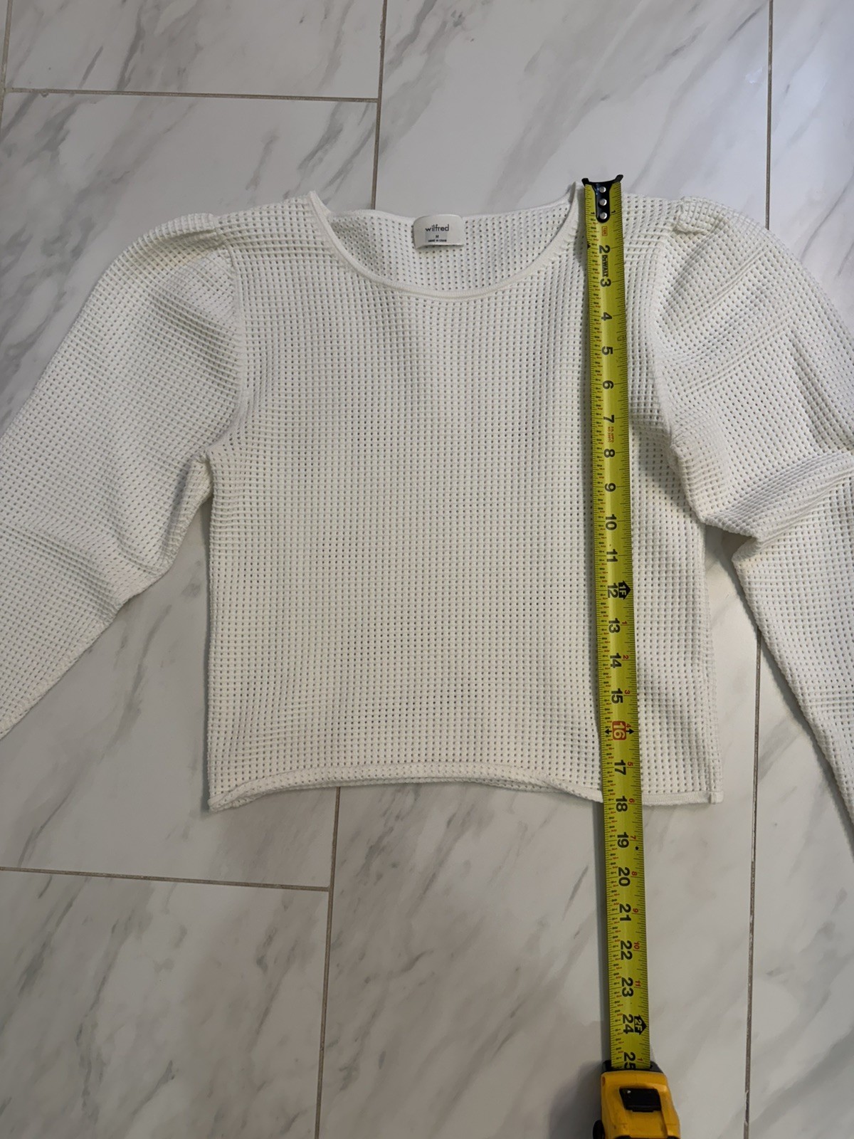 Wilfred Free Sweater Womens Medium White Knit Aritzia Casual